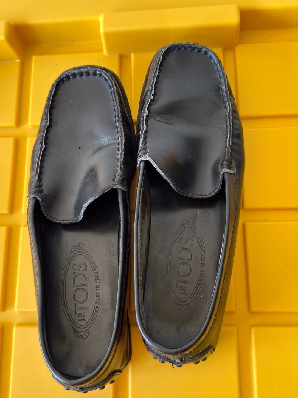 Tod's Black Leather woman Slip-On Loafers size 37